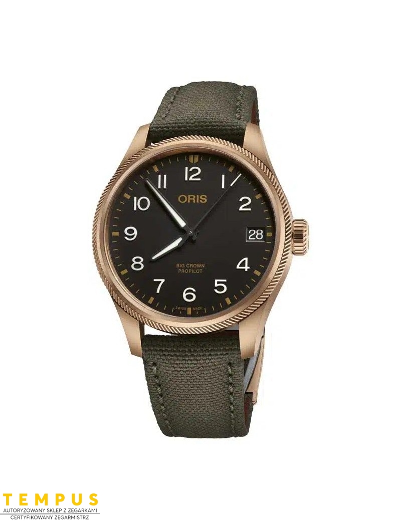 Zegarek lotniczy męski Oris Big Crown Propilot Big Date Bronze 01 751 7761 3164-07 3 2003Brlc - Zegarki ORIS