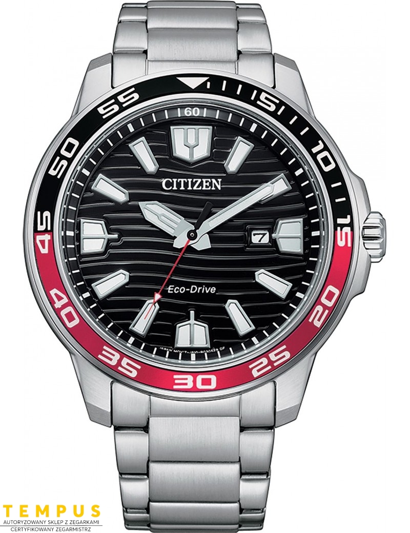 Zegarek sportowy męski Citizen Diver AW1527-86E na bransolecie