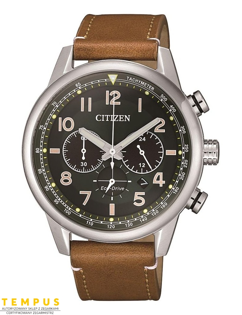 Zegarek klasyczny, casual męski Citizen Military Chrono CA4420-21X na pasku Zegarek klasyczny, casual męski Citizen Military Chrono CA4420-21X na pasku