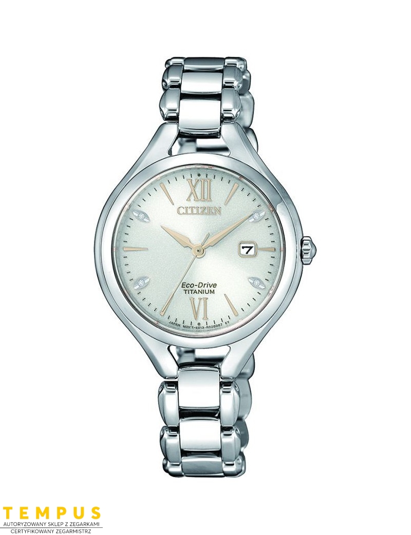 Zegarek klasyczny damski Citizen TITANIUM EW2560-86A na bransolecie Zegarek klasyczny damski Citizen TITANIUM EW2560-86A na bransolecie
