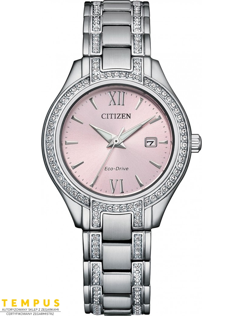 Zegarek klasyczny, elegancki damski Citizen ELEGANT CRYSTALS FE1230-51X na bransolecie Zegarek klasyczny, elegancki damski Citizen ELEGANT CRYSTALS FE1230-51X na bransolecie
