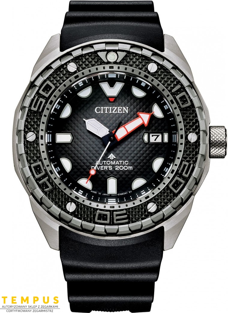 Zegarek sportowy męski Citizen Promaster Professional Diver Super Titanium Automatic NB6004-08E na pasku Zegarek sportowy męski Citizen Promaster Professional Diver Super Titanium Automatic NB6004-08E na pasku