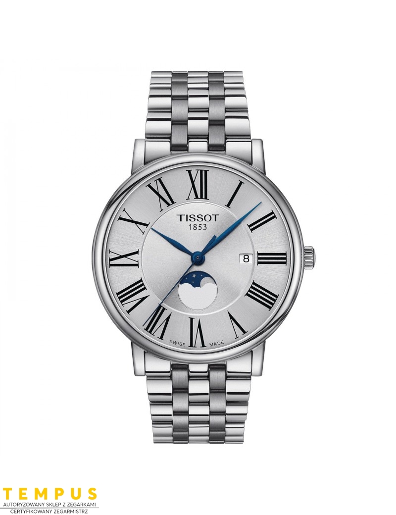 Tissot CARSON PREMIUM Gent MOONPHASE T122.423.11.033.00 - Zegarki TISSOT Tissot CARSON PREMIUM Gent MOONPHASE T122.423.11.033.00 - Zegarki TISSOT
