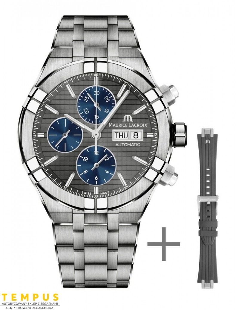 Zegarek casual męski Maurice Lacroix Aikon Automatic Chronograph AI6038-TT03F-330-A - Zegarki MAURICE LACROIX Zegarek casual męski Maurice Lacroix Aikon Automatic Chronograph AI6038-TT03F-330-A - Zegarki MAURICE LACROIX