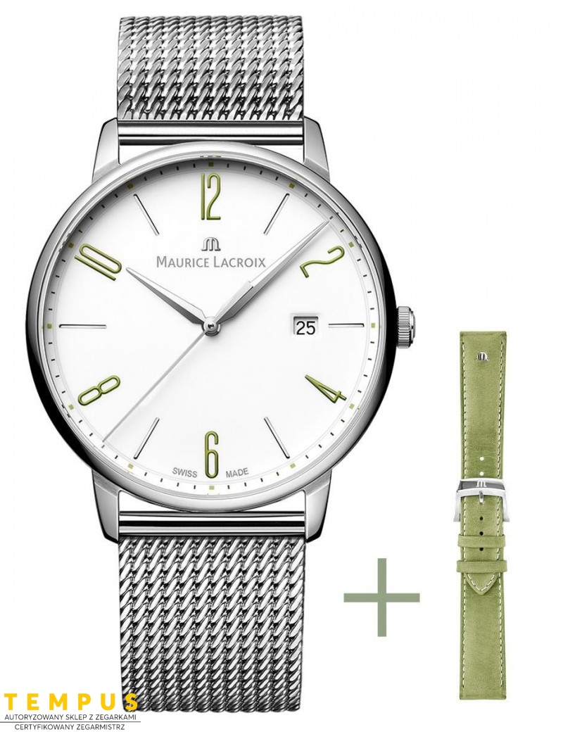 Zegarek klasyczny, elegancki męski Maurice Lacroix Eliros Date 25Th Anniversary EL1118-SS00S-120-D - Zegarki MAURICE LACROIX