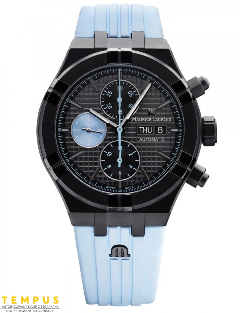 Zegarek casual męski Maurice Lacroix Aikon Automatic Chronograph Sprint AI6038-DLB01-330-4 - Zegarki MAURICE LACROIX