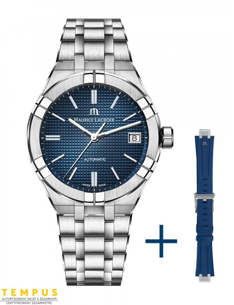 Zegarek casual męski Maurice Lacroix Aikon Automatic AI6007-SS00F-430-C - Zegarki MAURICE LACROIX