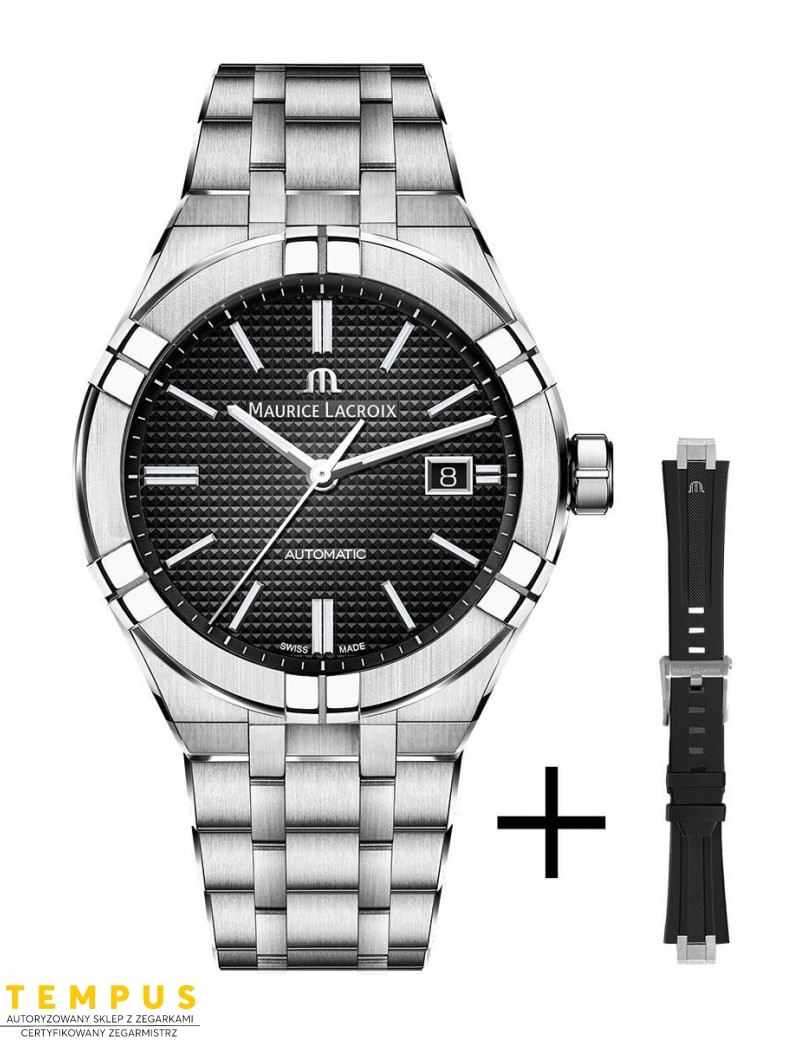 Zegarek casual męski Maurice Lacroix Aikon Automatic AI6008-SS00F-330-A - Zegarki MAURICE LACROIX