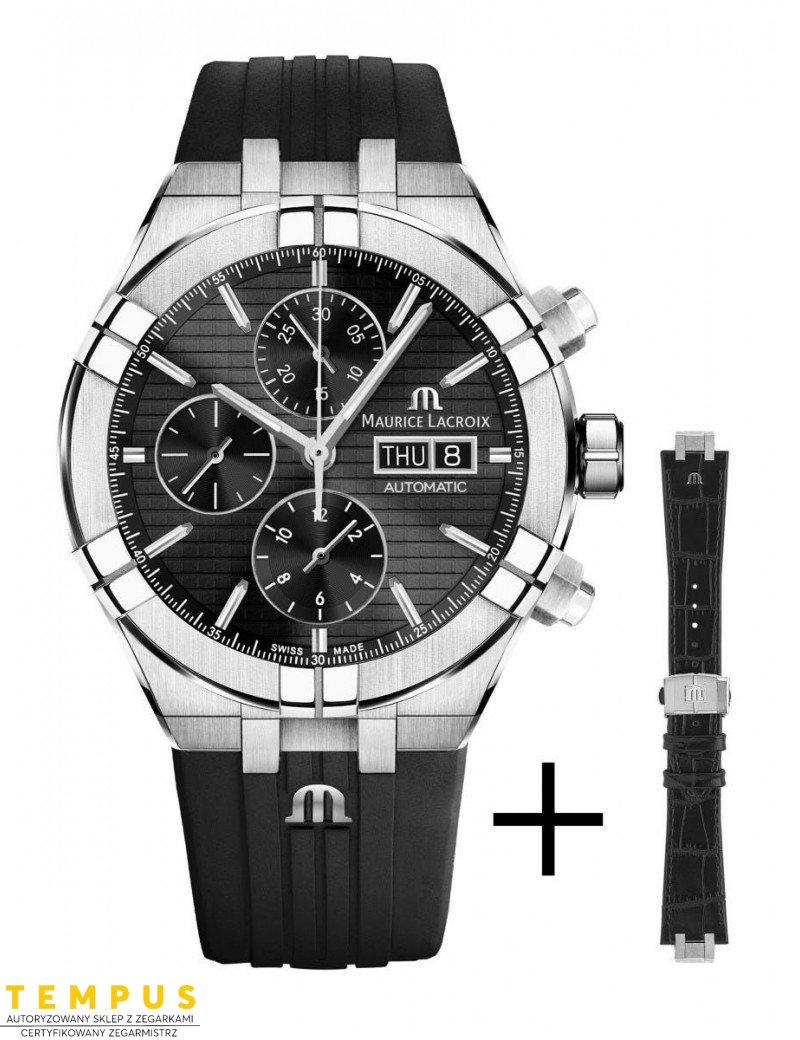 Zegarek casual męski Maurice Lacroix Aikon Automatic Chronograph AI6038-SS00B-330-2 - Zegarki MAURICE LACROIX