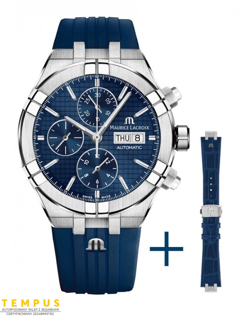 Zegarek casual męski Maurice Lacroix Aikon Automatic Chronograph AI6038-SS00B-430-4 - Zegarki MAURICE LACROIX