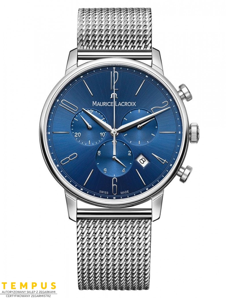 Zegarek klasyczny, elegancki męski Maurice Lacroix Eliros Chronograph EL1098-SS006-420-1 - Zegarki MAURICE LACROIX