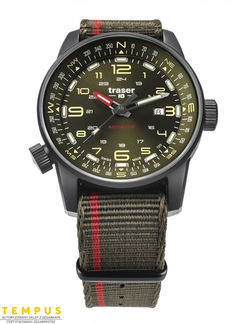 Zegarek sportowy, militarny męski Traser P68 Pathfinder Automatic Green 110456 - Zegarki TRASER Zegarek sportowy, militarny męski Traser P68 Pathfinder Automatic Green 110456 - Zegarki TRASER