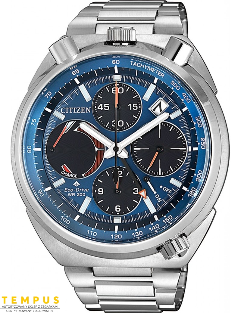 Zegarek sportowy męski Citizen PROMASTER Tsuno Chrono AV0070-57L Titanium na bransolecie Zegarek sportowy męski Citizen PROMASTER Tsuno Chrono AV0070-57L Titanium na bransolecie