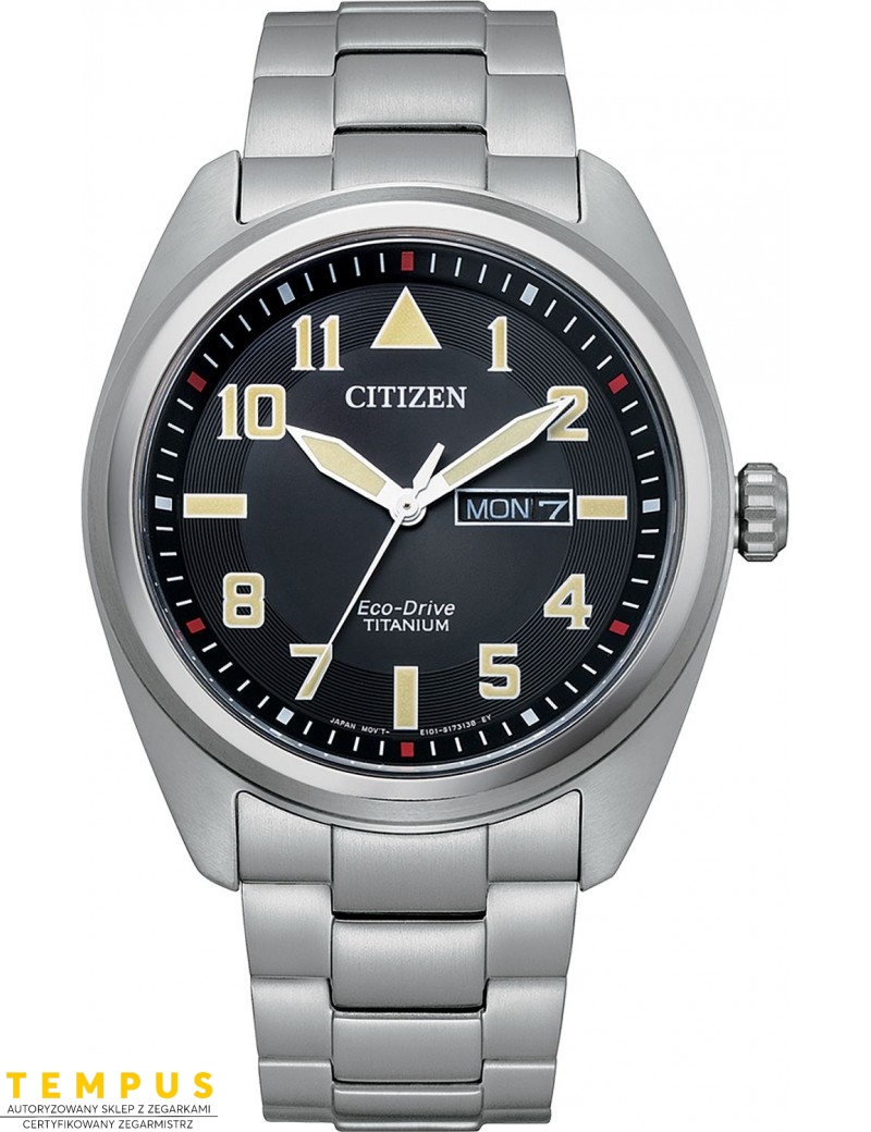 Zegarek militarny męski Citizen MILITARY BM8560-88EE na bransolecie Zegarek militarny męski Citizen MILITARY BM8560-88EE na bransolecie