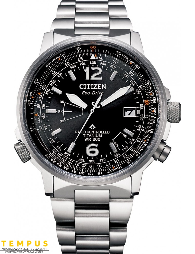 Zegarek sportowy męski Citizen TITANIUM CB0230-81E na bransolecie Zegarek sportowy męski Citizen TITANIUM CB0230-81E na bransolecie