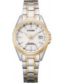 Zegarek klasyczny damski Citizen Radio Controlled Lady EC1186-85A na bransolecie