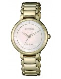 Zegarek klasyczny damski Citizen Lady Eco-Drive EM0673-83D na bransolecie