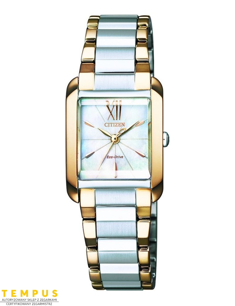 Zegarek klasyczny damski Citizen Lady Square EW5556-87D na bransolecie Zegarek klasyczny damski Citizen Lady Square EW5556-87D na bransolecie