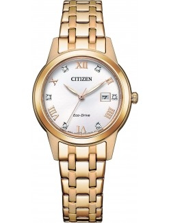 Zegarek klasyczny, elegancki damski Citizen Elegant Crystal FE1243-83A na bransolecie