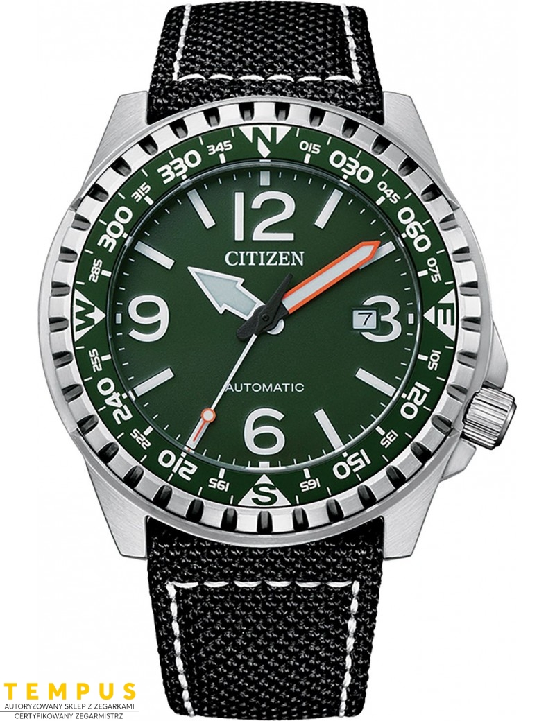 Zegarek sportowy męski Citizen MECHANICAL NJ2198-16X na pasku Zegarek sportowy męski Citizen MECHANICAL NJ2198-16X na pasku