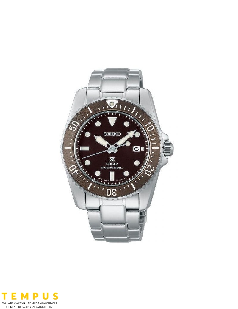 Zegarek sportowy męski Seiko Prospex Compact Solar Scuba Diver Sne571P1 - Zegarki SEIKO