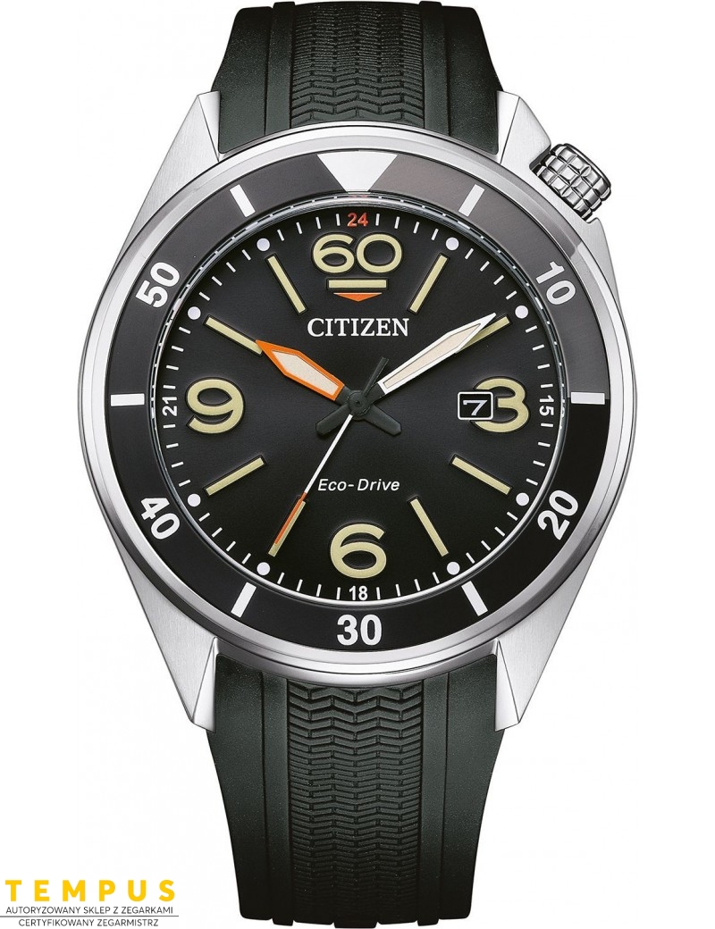 Zegarek sportowy, militarny męski Citizen AVIATION MARINE AW1710-12E na pasku