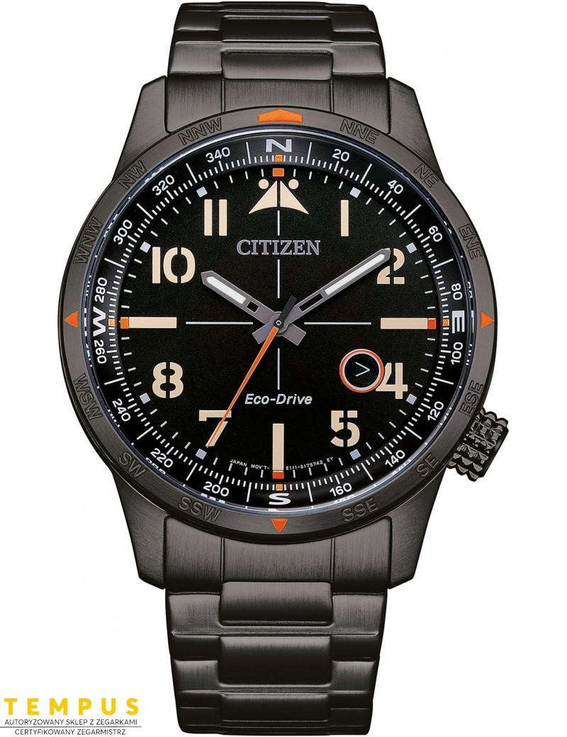 Zegarek lotniczy męski Citizen PILOT BM7555-83E na bransolecie Zegarek lotniczy męski Citizen PILOT BM7555-83E na bransolecie