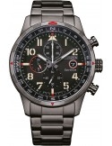 Zegarek lotniczy męski Citizen PILOT Chronograf CA0797-84E Eco Drive na bransolecie