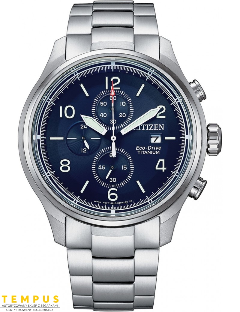 Zegarek sportowy męski Citizen TITANIUM CA0810-88L na bransolecie Zegarek sportowy męski Citizen TITANIUM CA0810-88L na bransolecie