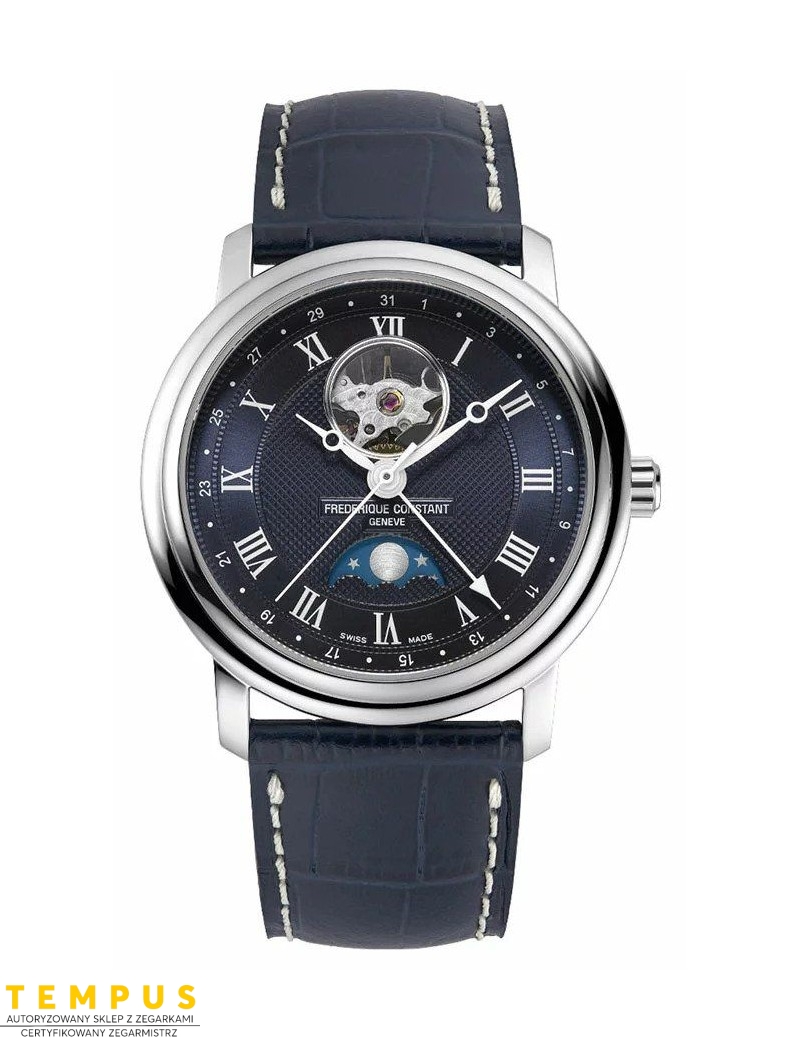 Frederique Constant Classics HEART BEAT MOONPHASE DATE FC-335MCNW4P26 - Zegarki FREDERIQUE CONSTANT