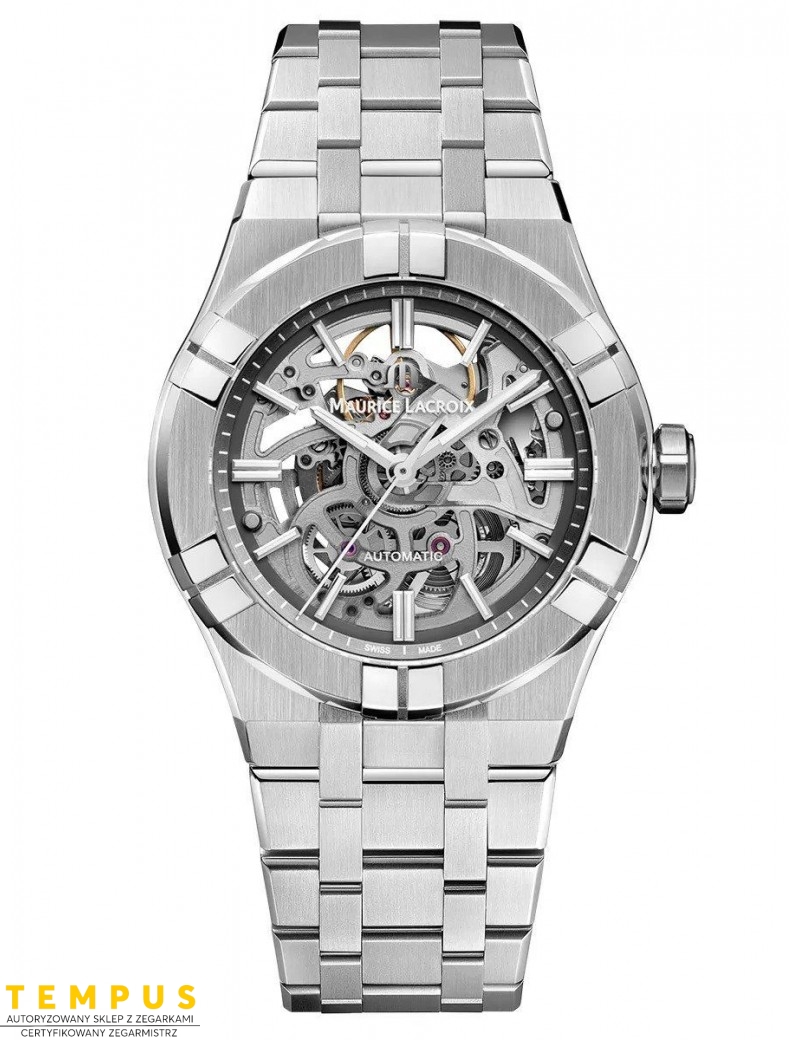Zegarek casual męski Maurice Lacroix Aikon Automatic Skeleton AI6007-SS002-030-1 - Zegarki MAURICE LACROIX
