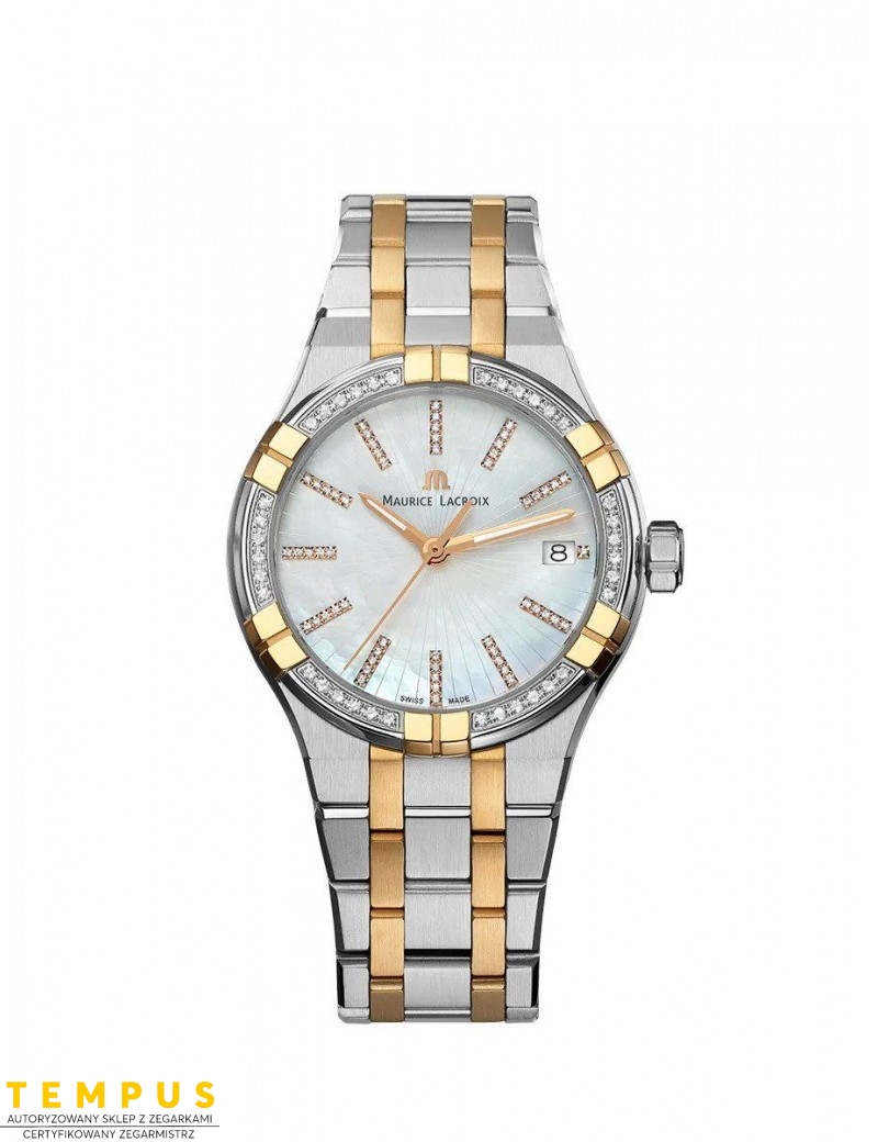 Zegarek casual damski Maurice Lacroix Aikon Quartz AI1106-PVPD2-170-1 - Zegarki MAURICE LACROIX Zegarek casual damski Maurice Lacroix Aikon Quartz AI1106-PVPD2-170-1 - Zegarki MAURICE LACROIX