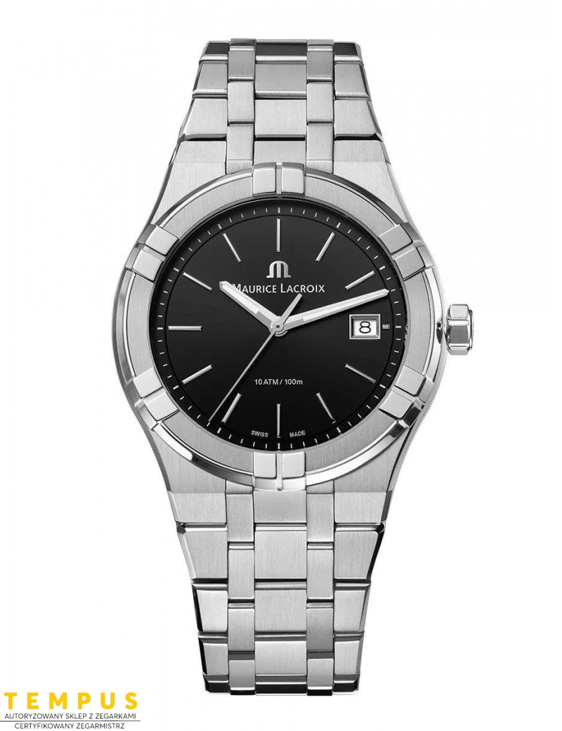Zegarek casual męski Maurice Lacroix Aikon Quartz AI1108-SS002-330-1 - Zegarki MAURICE LACROIX