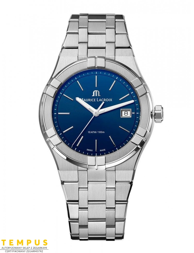 Zegarek casual męski Maurice Lacroix Aikon Quartz AI1108-SS002-430-1 - Zegarki MAURICE LACROIX