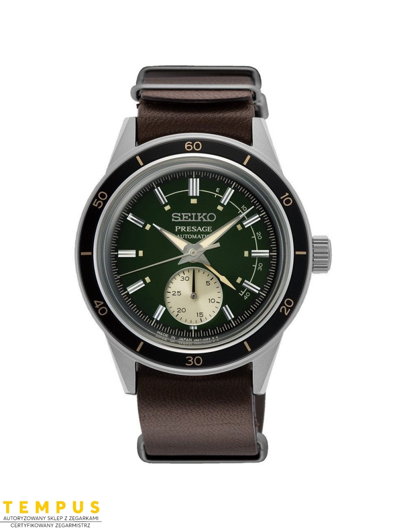 Zegarek klasyczny męski Seiko Ssa451J1 Presage Automatic Style 60S Power Reserve - Zegarki SEIKO