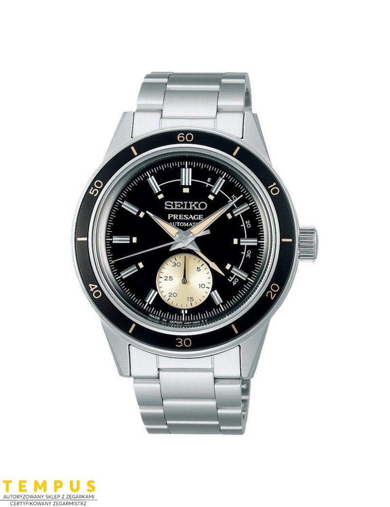 Zegarek męski Seiko Ssa449J1 Presage Automatic Style 60S Power Reserve - Zegarki SEIKO