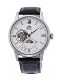 Zegarek klasyczny, elegancki męski Orient Sun & Moon Automatic RA-AS0011S10B Open Heart - Zegarki ORIENT