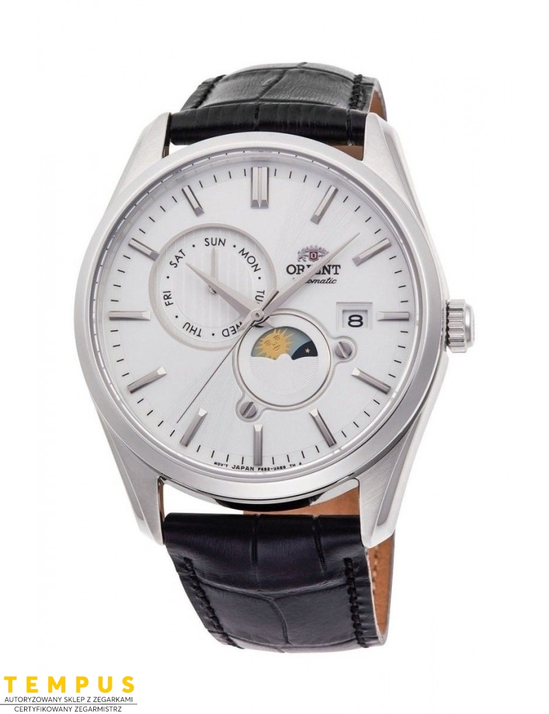 Zegarek klasyczny męski Orient Classic Sun & Moon Automatic RA-AK0310S10B - Zegarki ORIENT