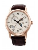 Zegarek klasyczny, elegancki męski Orient RA-AK0007S10B Sun & Moon Automatic - Zegarki ORIENT