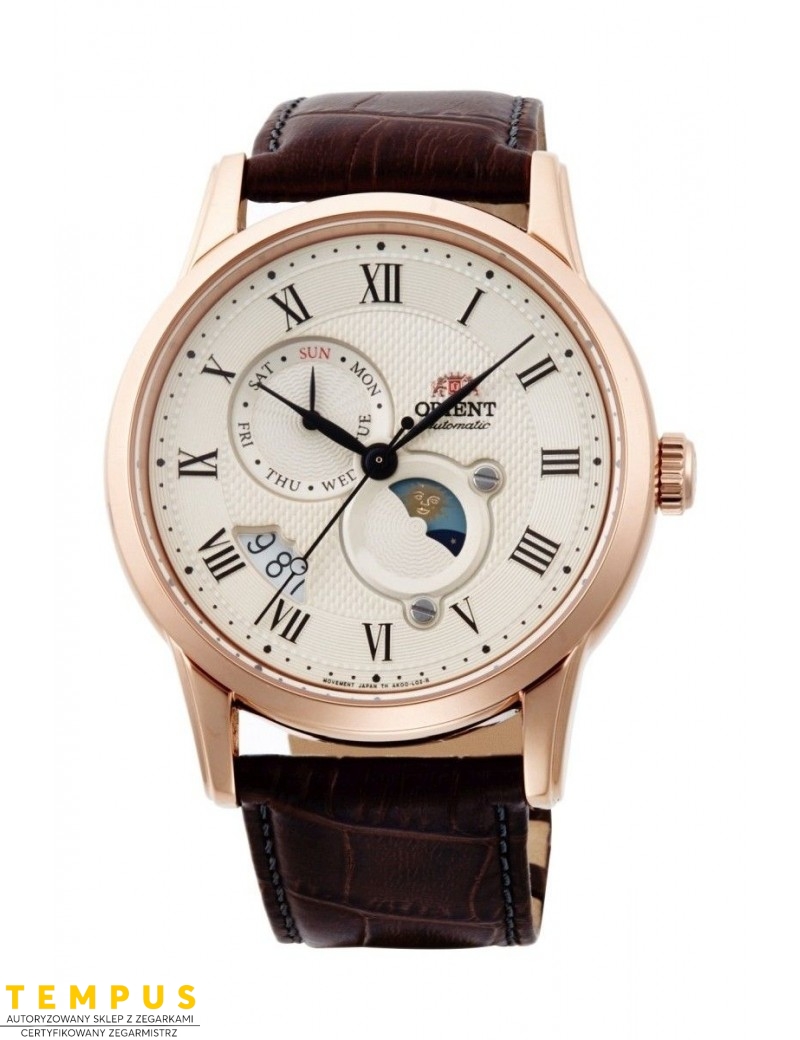 Zegarek klasyczny, elegancki męski Orient RA-AK0007S10B Sun & Moon Automatic - Zegarki ORIENT Zegarek klasyczny, elegancki męski Orient RA-AK0007S10B Sun & Moon Automatic - Zegarki ORIENT
