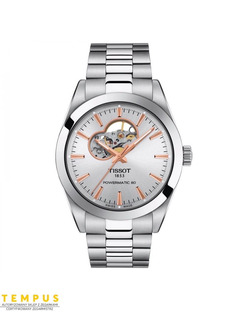 Tissot Gentleman Powermatic 80 OPEN HEART T127.407.11.031.01 - Zegarki TISSOT