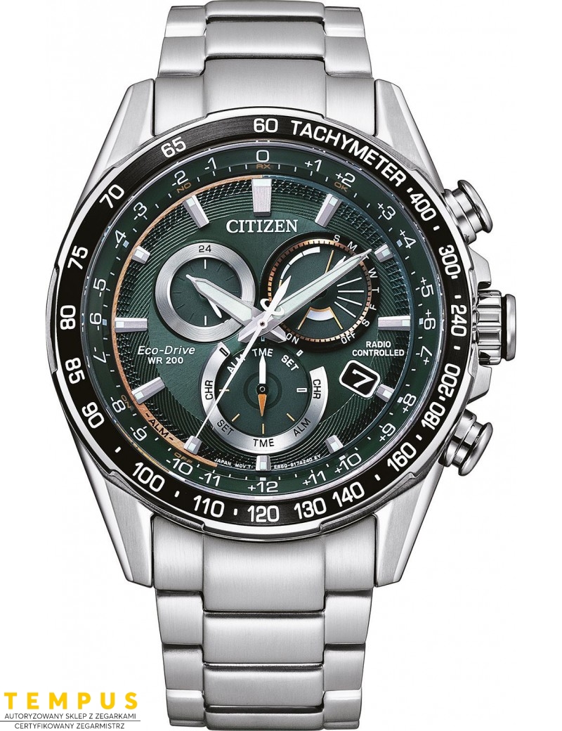 Zegarek sportowy męski Citizen RADIO CONTROLLED CB5914-89X na bransolecie