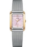 Zegarek klasyczny, elegancki damski Citizen Lady Square Set EW5596-66X na bransolecie