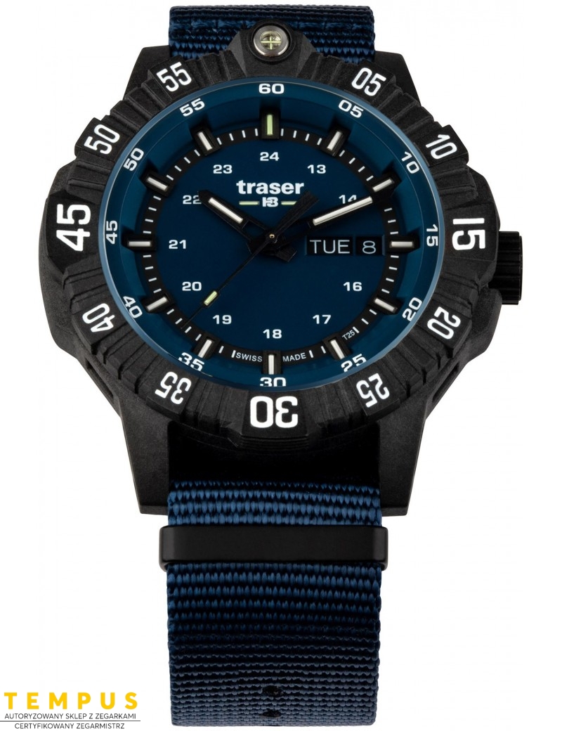 Zegarek sportowy, militarny męski Traser P99 Q Tactical Blue 110724 - Zegarki TRASER Zegarek sportowy, militarny męski Traser P99 Q Tactical Blue 110724 - Zegarki TRASER