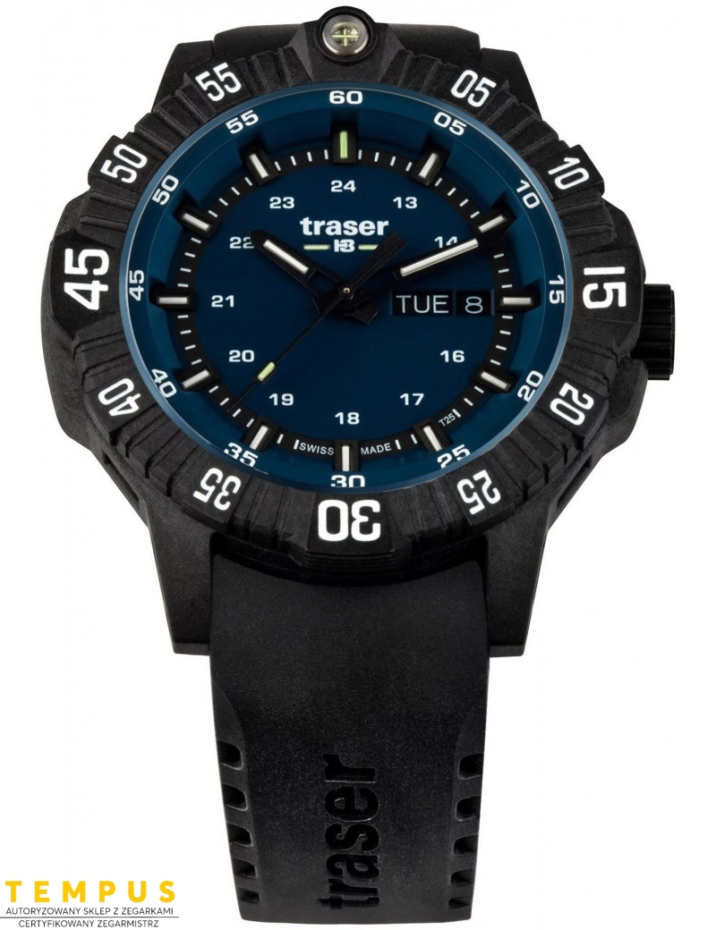 Zegarek sportowy, militarny męski Traser P99 Q Tactical Blue 110725 - Zegarki TRASER Zegarek sportowy, militarny męski Traser P99 Q Tactical Blue 110725 - Zegarki TRASER