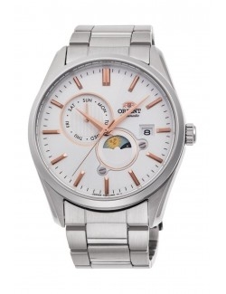 Zegarek klasyczny męski Orient Classic Sun & Moon Automatic RA-AK0306S10B - Zegarki ORIENT