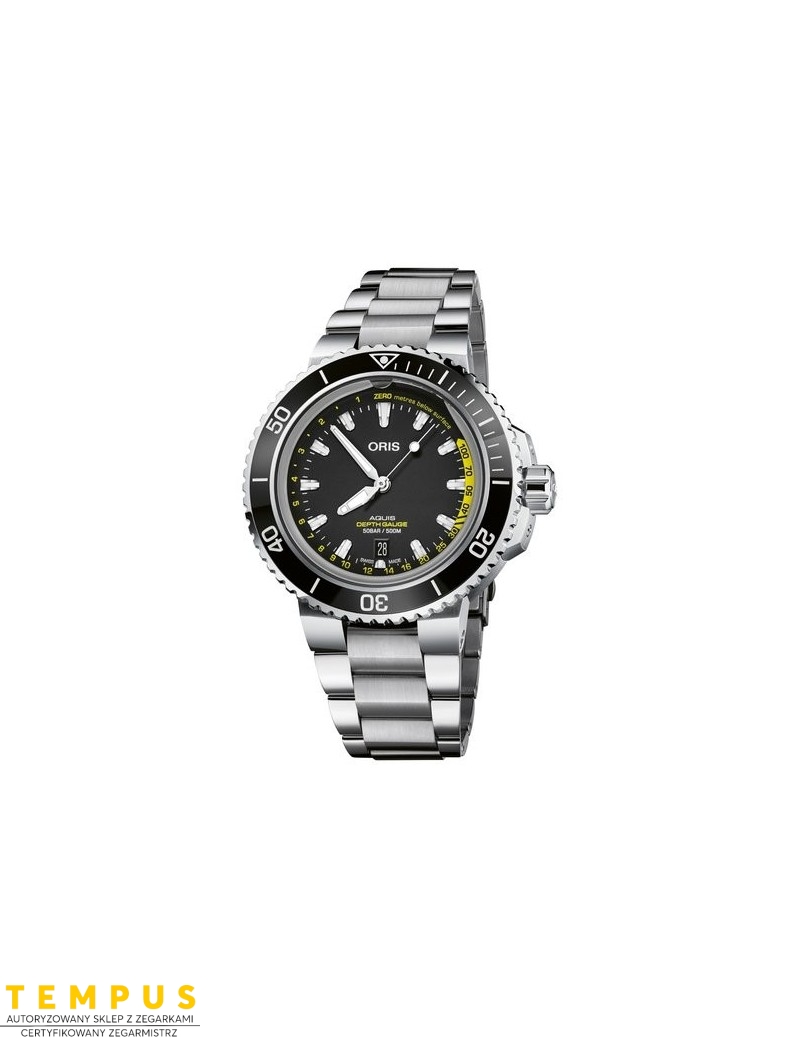 Zegarek sportowy męski Oris Aquis Depth Gauge 0173377554154-Setmb - Zegarki ORIS Zegarek sportowy męski Oris Aquis Depth Gauge 0173377554154-Setmb - Zegarki ORIS