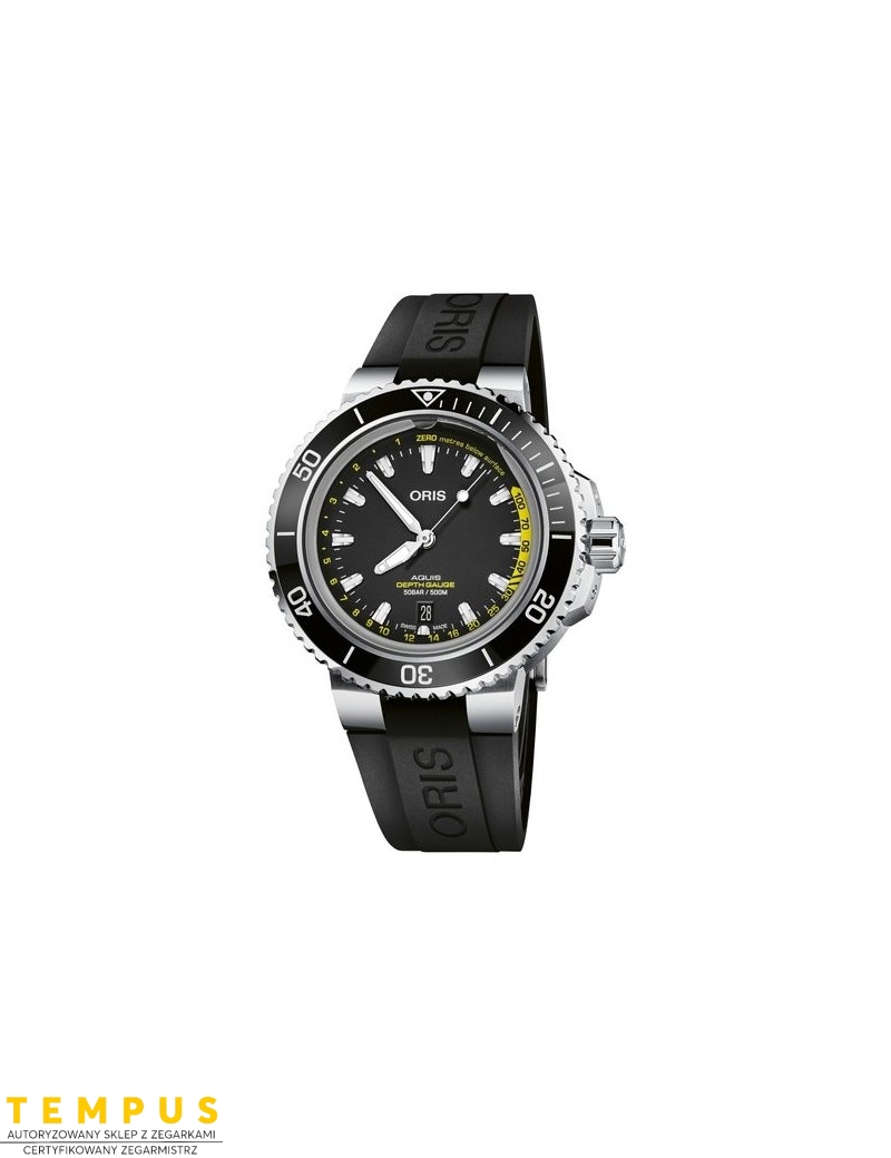 Zegarek sportowy męski Oris Aquis Depth Gauge 0173377554154-Setrs - Zegarki ORIS