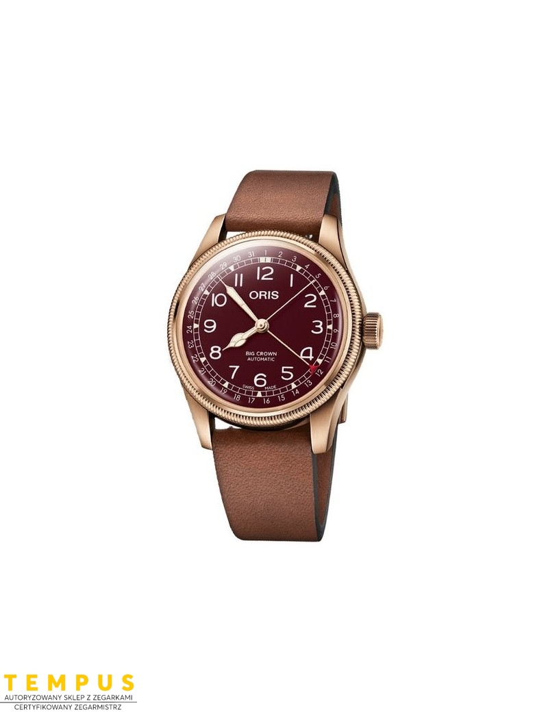 Zegarek lotniczy męski Oris Big Crown Pointer Date Bronze 0175477413168-0752058Br - Zegarki ORIS