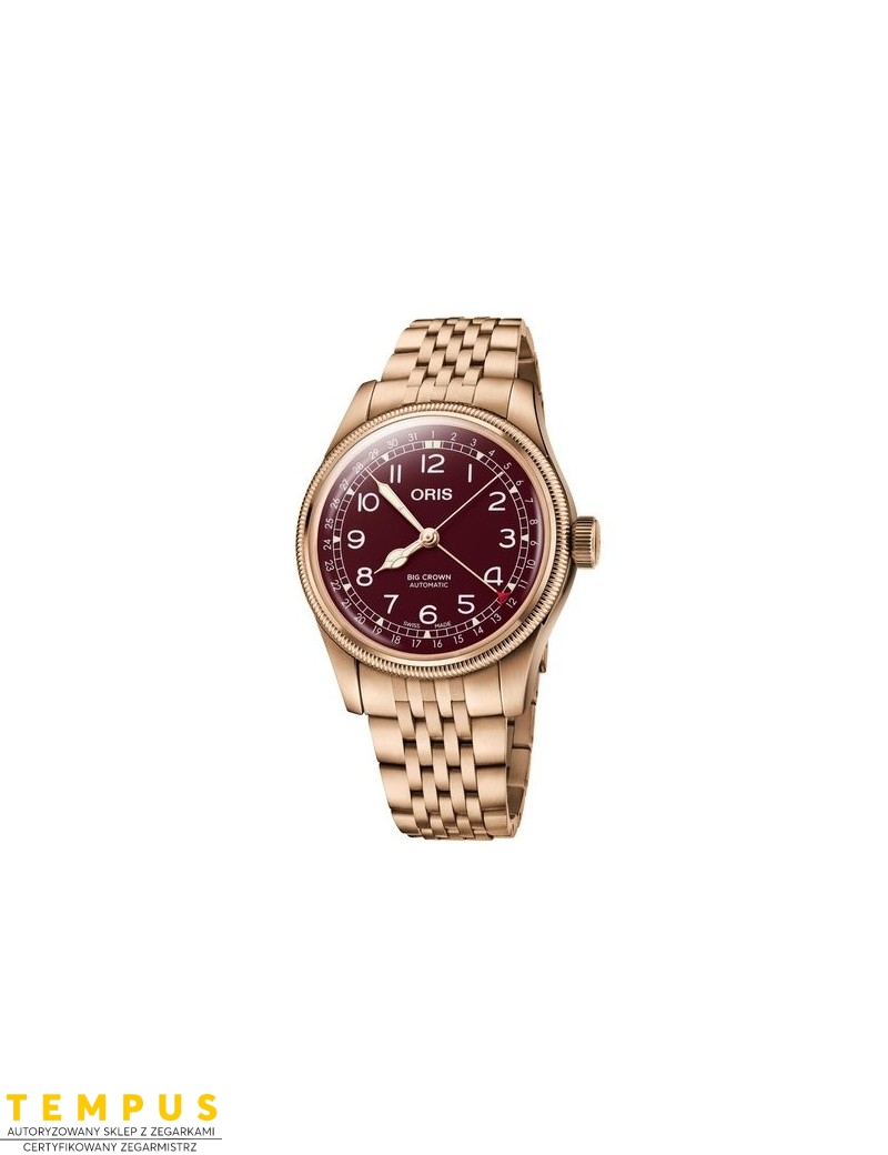 Zegarek lotniczy męski Oris Big Crown Pointer Date Bronze 0175477413168-0782001 - Zegarki ORIS